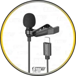 arasplus borofone bfk11 lightning wired clip on microphone