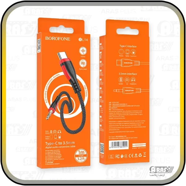 کابل تبدیل AUX تایپ سی / جک 3.5 بروفون مدل BL14 - Image 11