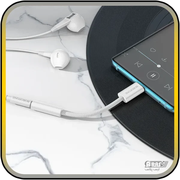 کابل تبدیل تایپ سی / جک 3.5 مادگی بروفون مدل BV15 - Image 8