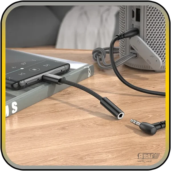 کابل تبدیل تایپ سی / جک 3.5 مادگی بروفون مدل BV15 - Image 3