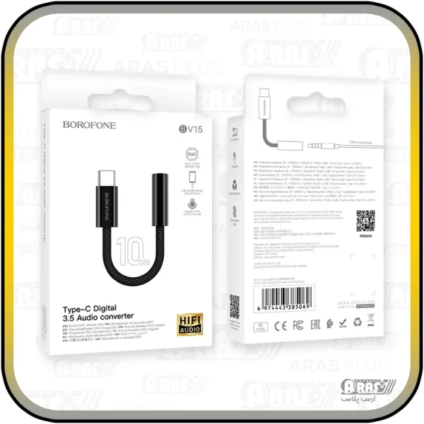 کابل تبدیل تایپ سی / جک 3.5 مادگی بروفون مدل BV15 - Image 10