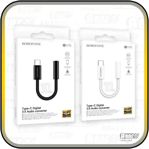 کابل تبدیل تایپ سی / جک 3.5 مادگی بروفون مدل BV15 - Image 2