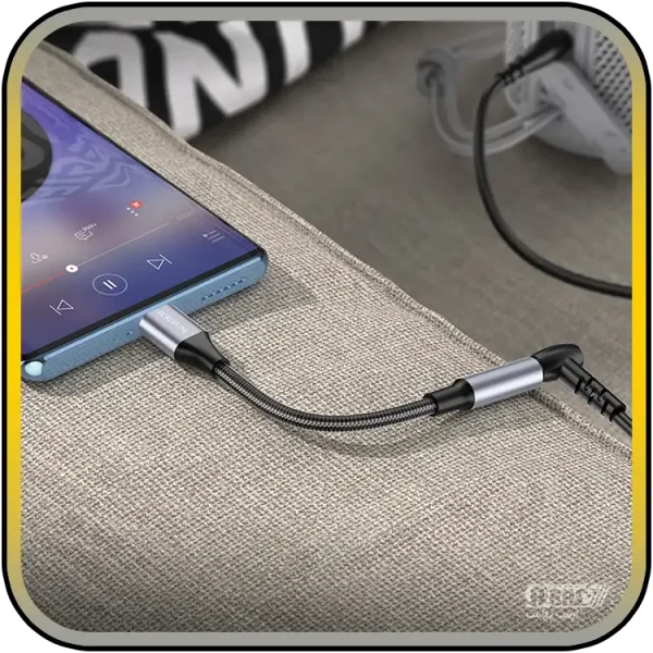 کابل تبدیل تایپ سی / جک 3.5 مادگی بروفون مدل BV16 - Image 3