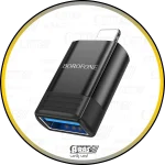 arasplus borofone bv18 female usba to lightning otg dongle converter