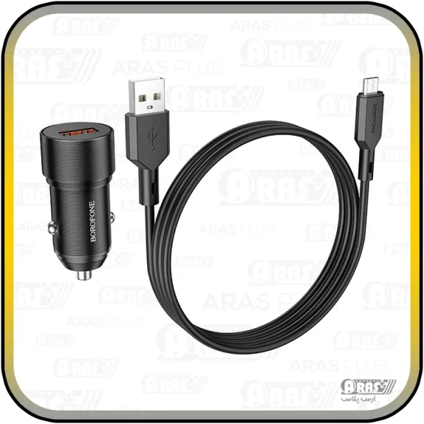 شارژر فندکی 18 وات بروفون مدل BZ19A با کابل میکرو - Image 5