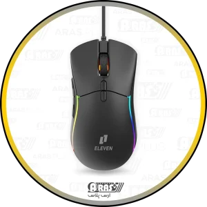 arasplus eleven gm8 wired 7keys 7200dpi 2cover weight adjustable rgb gaming mouse