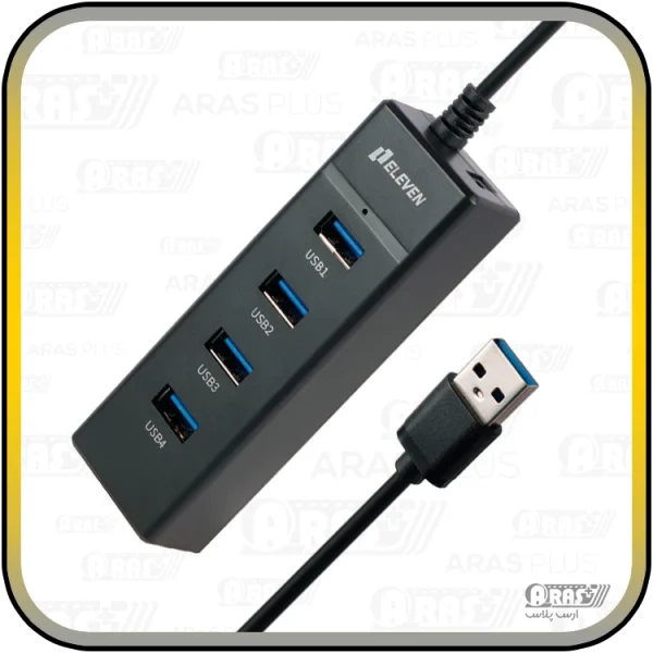 هاب 2.0 USB کابل دار الون مدل H-201 - Image 9