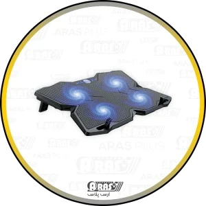 arasplus eleven n704 adjustable 4fans usb power input led gaming laptop cooling pad