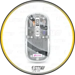 arasplus eleven wm912 wireless bluetooth 5keys 2400dpi battery status transparent cover silent mouse