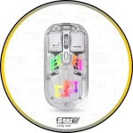 arasplus eleven wm913 wireless bluetooth 1600dpi rgb transparent cover silent mouse