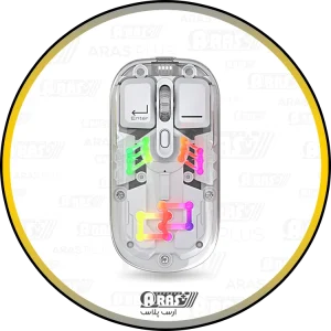 arasplus eleven wm913 wireless bluetooth 1600dpi rgb transparent cover silent mouse