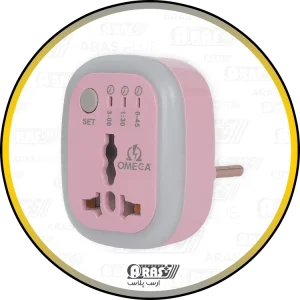 arasplus omega m100 10a 3to2 eu plug with timer led light coverter